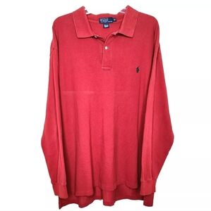 Vintage 90s Polo Ralph Lauren Mens 2XB Big Crimson Long Sleeve